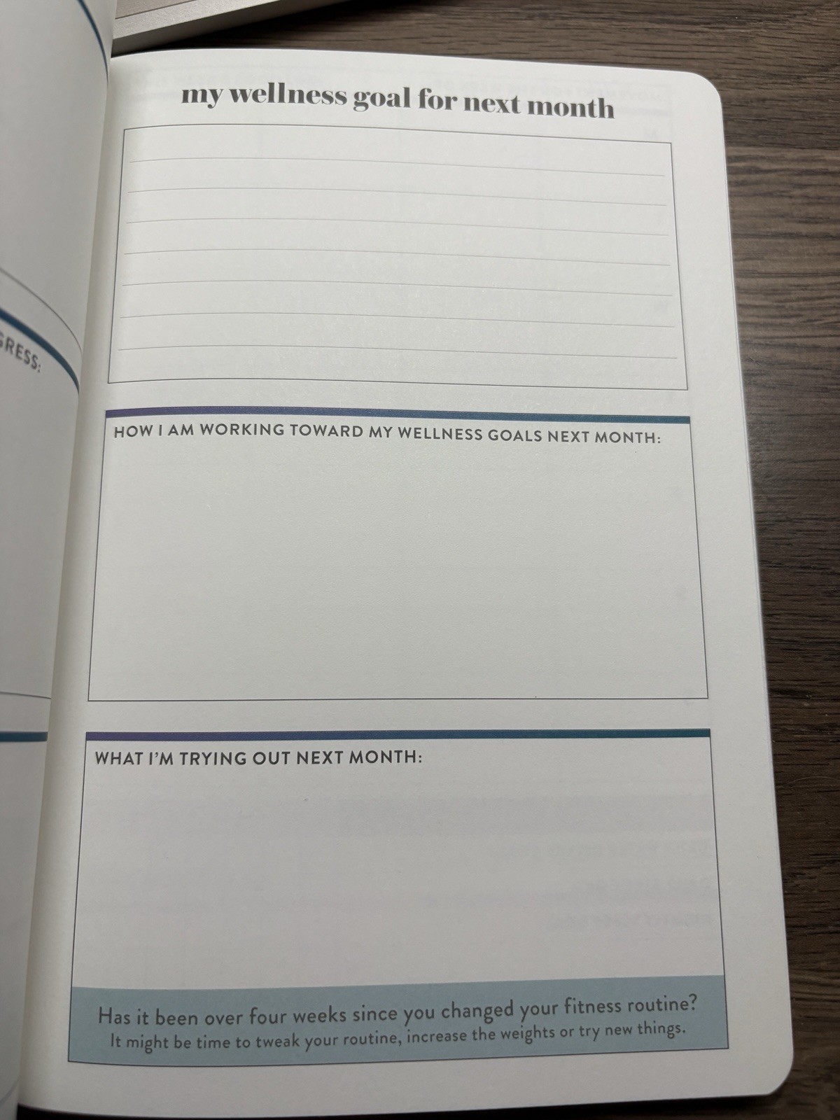 Erin Condren Wellness Log Journal Petite Planner Exercise Food Log Habit Track