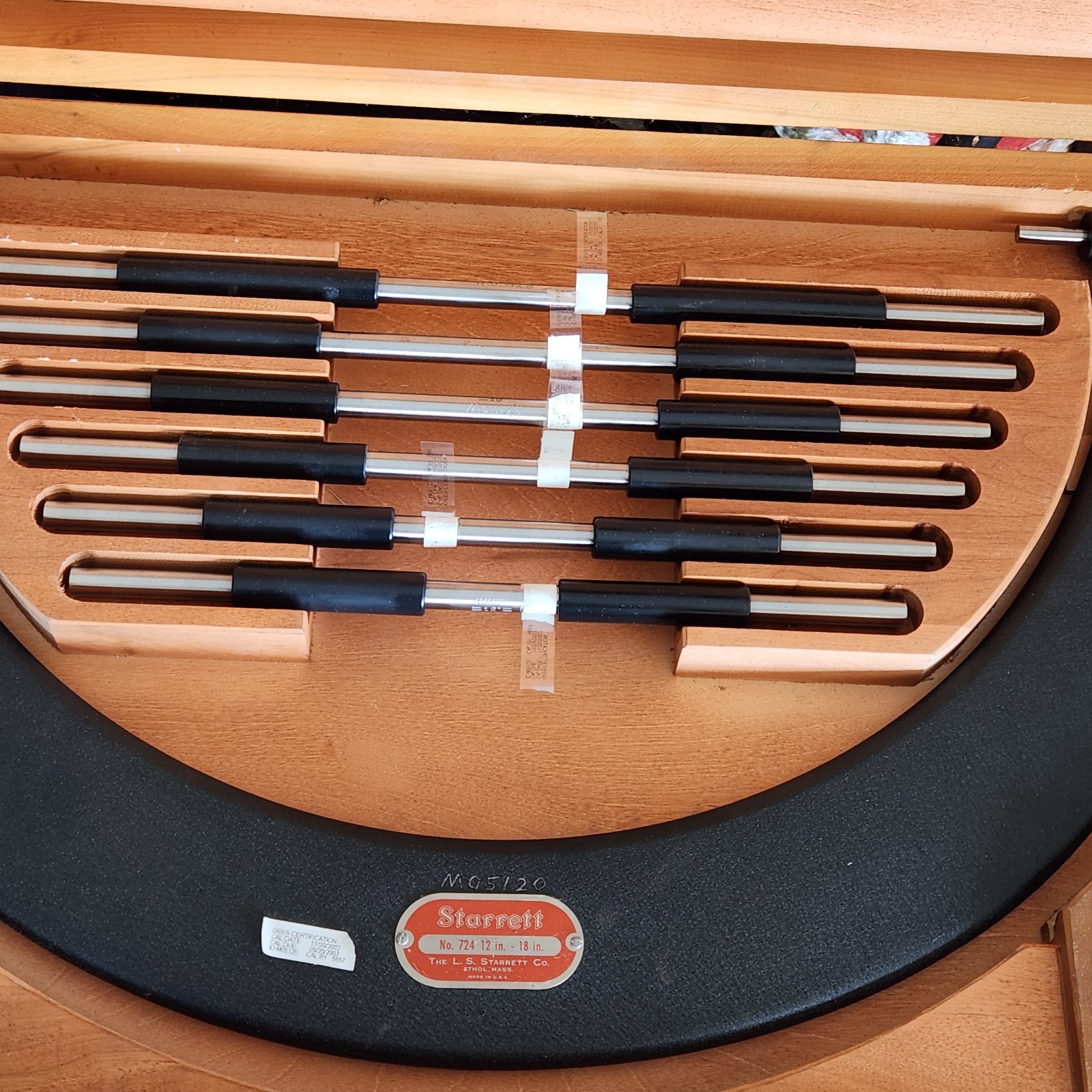 Starrett Micrometer Outside #724 12″-18″ Inch With Interchangable Heads