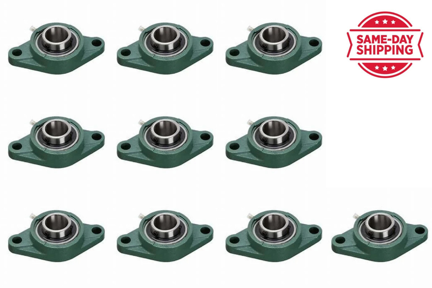 BGR 10 PCS UCFL 205-16 Pillow Block Flange Bearing 1″ Bore 2 Bolt Solid Based