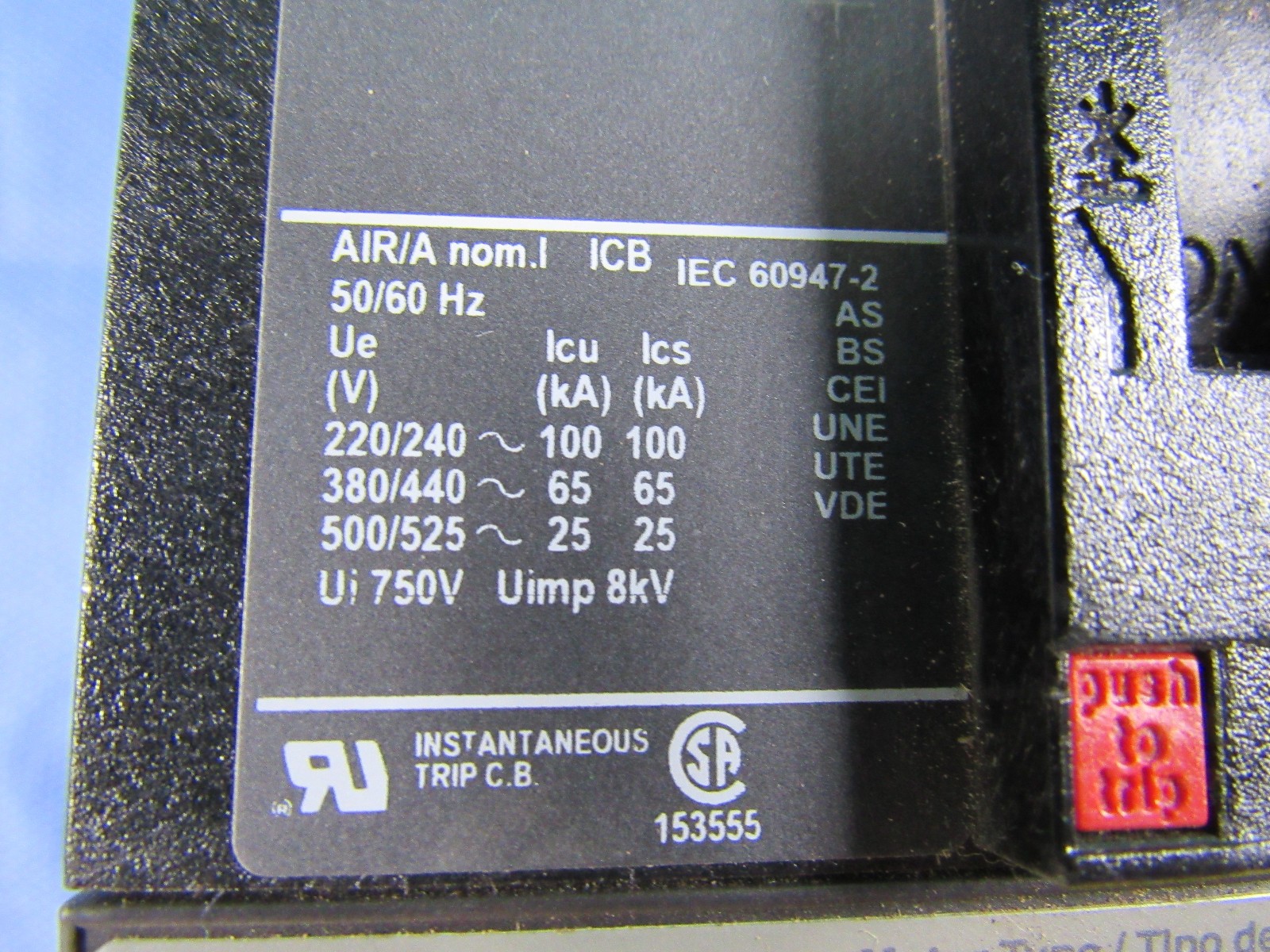 Square D Powerpact HJ 050 Circuit Breaker HJL36050M72 50A Trip 600V 3P 50 Amp