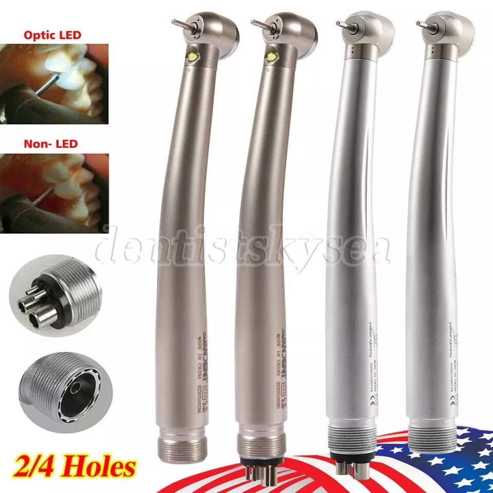 SANDENT Dental LED E-generator / No-LED High Speed Turbine Handpiece 2Hole/4Hole