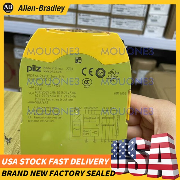 New Sealed PILZ 750104 Relay PNOZ s4 24VDC 3n/o 1n/c 750104 Free Ship