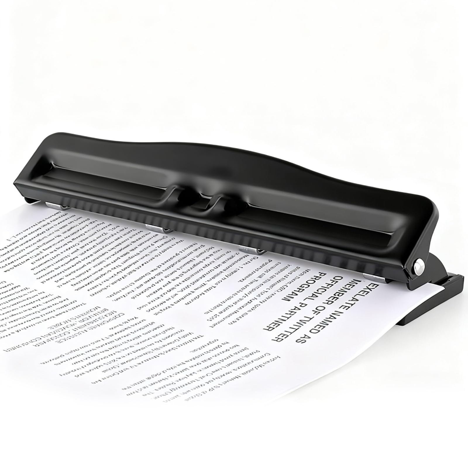 Paper Hole Punch 4 Hole Adjustable Manual 10 Sheets 11.4×2.6×2.2in Portable