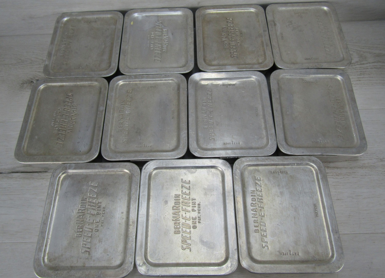 (11 PC) 5.25″x 4.38″ x 1.75″ Metal STORAGE SMALL PARTS CONTAINER STACKABLE