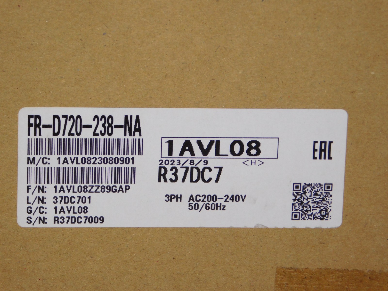 New Mitsubishi FR-D720-238-NA Variable Frequency Drive Inverter 200v 7.5 HP 3Ph