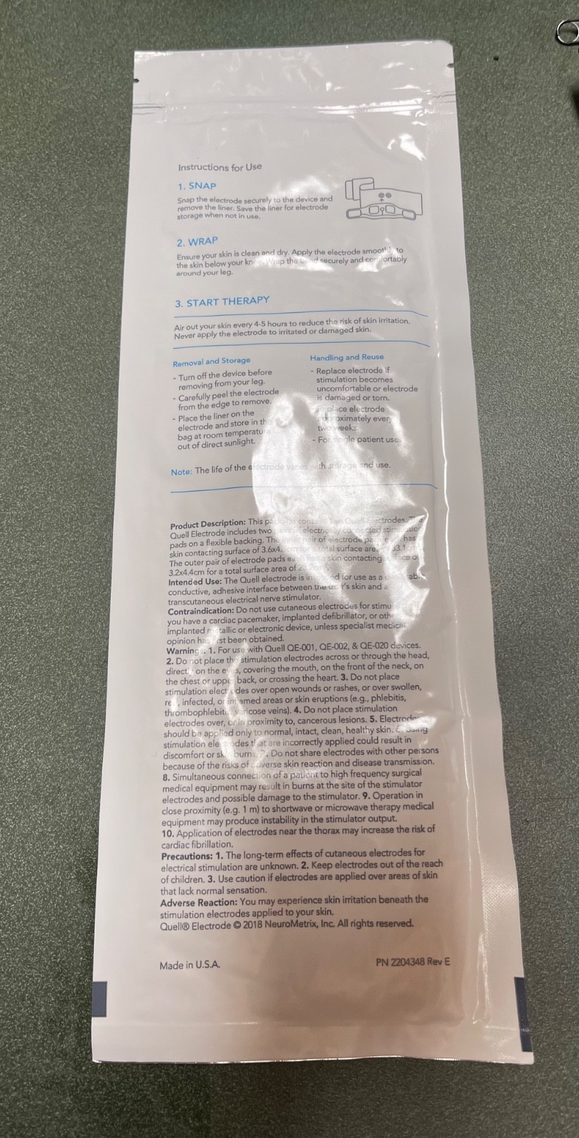 Quell Wearable Pain Relief NeuroMetrix – You Chose!