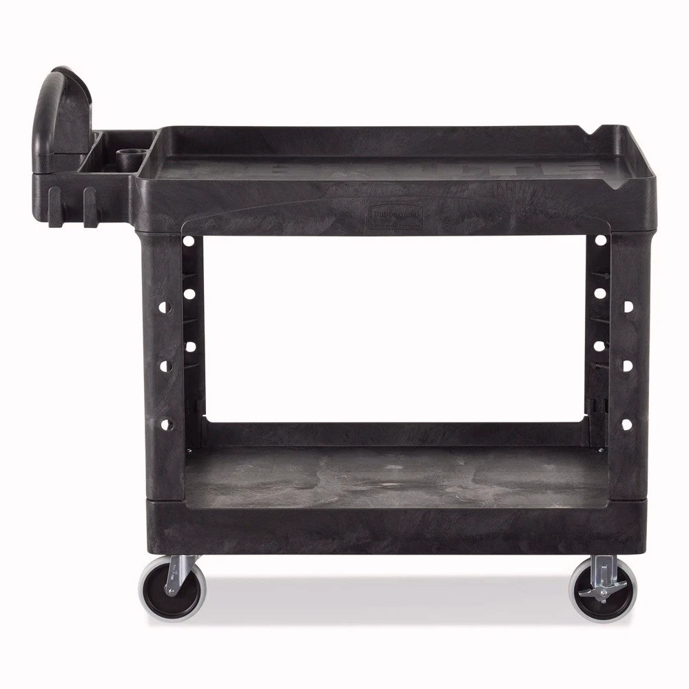 Rubbermaid Commercial 452088BK 25.9″ x 45.2″ x 32.2″ 2 Shelf Utility Cart New