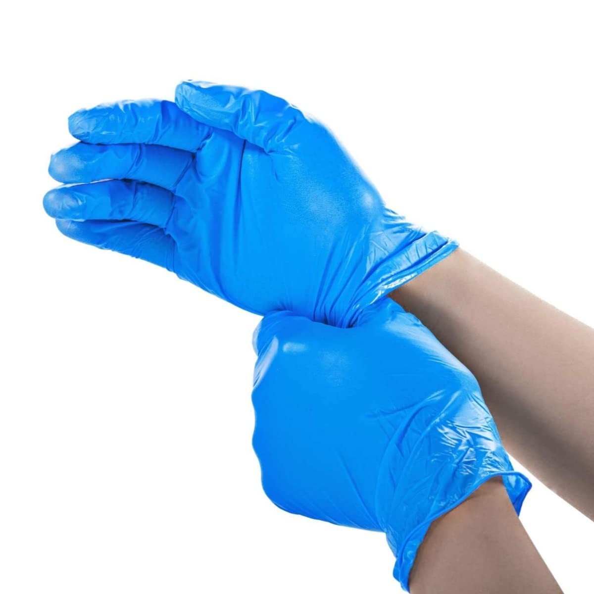 Basic Medical Synmax Vinyl Exam Gloves Latex-Free & Powder-Free Large