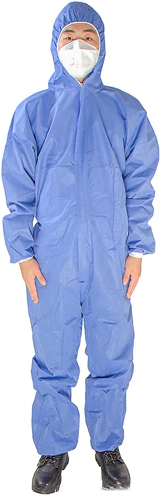 2 Pack Disposable SMS Industrial Coverall with Hood, 2XL Painter Suit