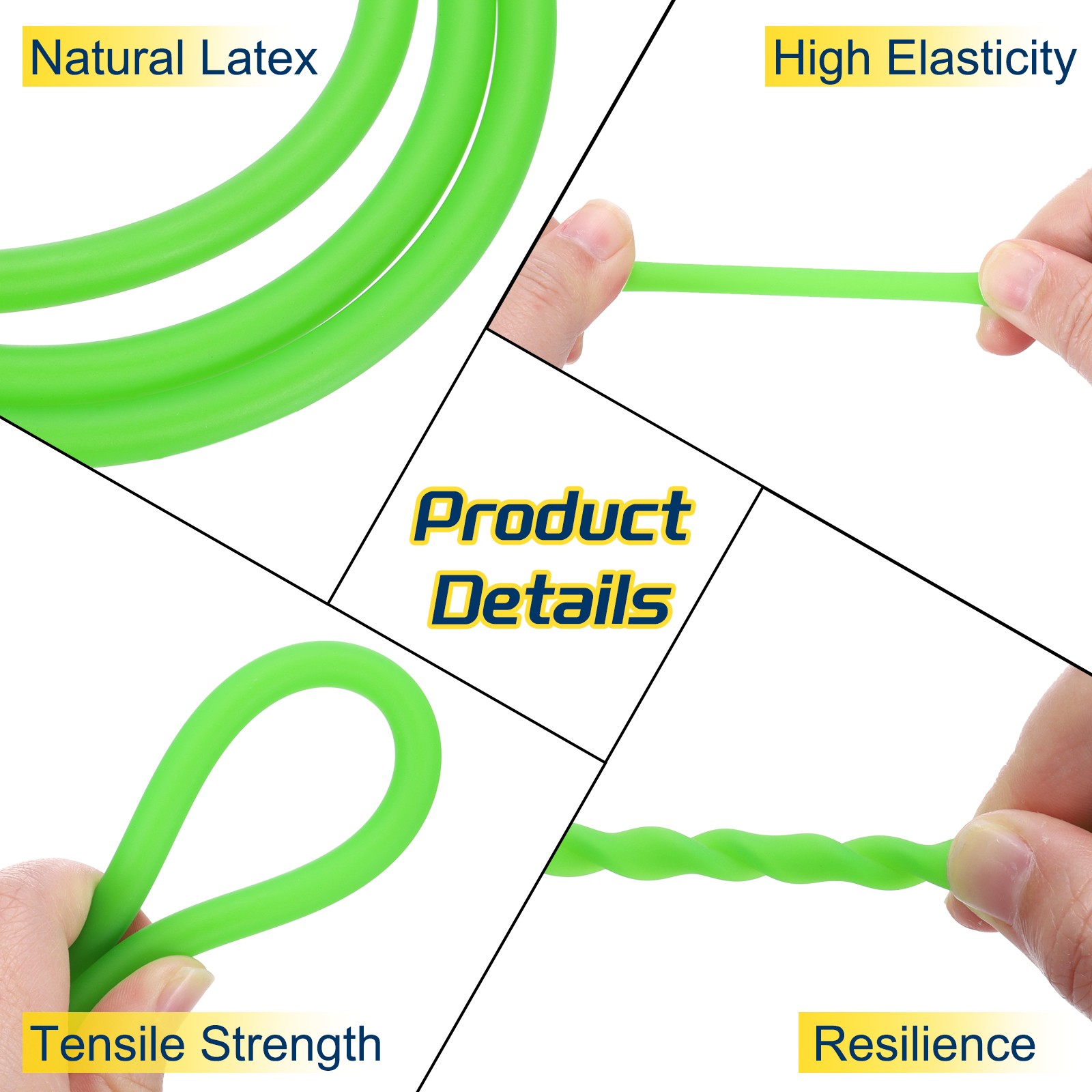 13 Ft(4M) Latex Rubber Tubing, 3/16″(4mm)ID 1/4″(7mm)OD, Fluorescent Green