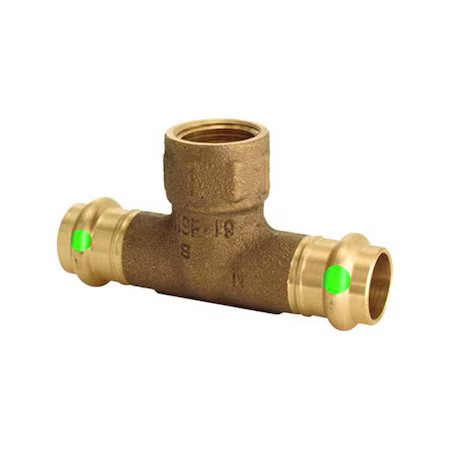 Viega Tee,Bronze,Press-fit3/4″,3/4″,FNPT1/4″ 79585 Viega 79585 691514795850