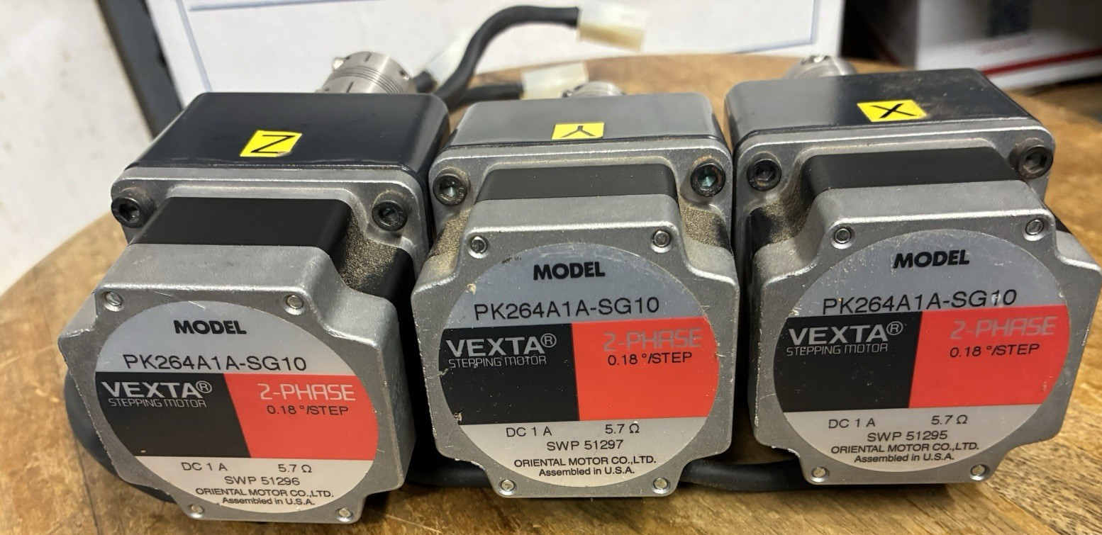 Lot of 3 ORIENTAL MOTOR Vexta PK264A1A-SG10 2 – Phase Stepping Motor