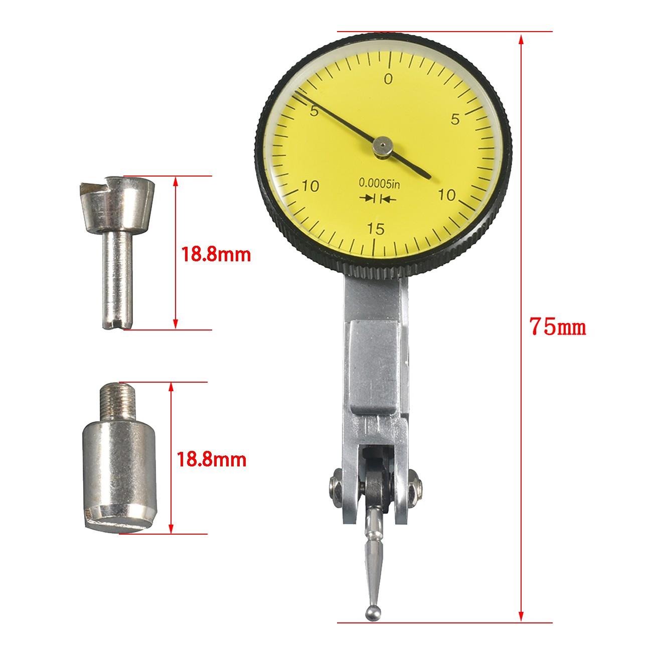 Dial Test Indicator 0.030″ range 0.0005″ Reading 0-15-0 Precision Machine Setup