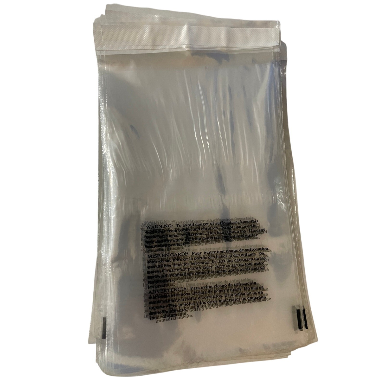 Clear 6″x9″ Poly Bags Self Seal Suffocation Warning 60 Bags FBA