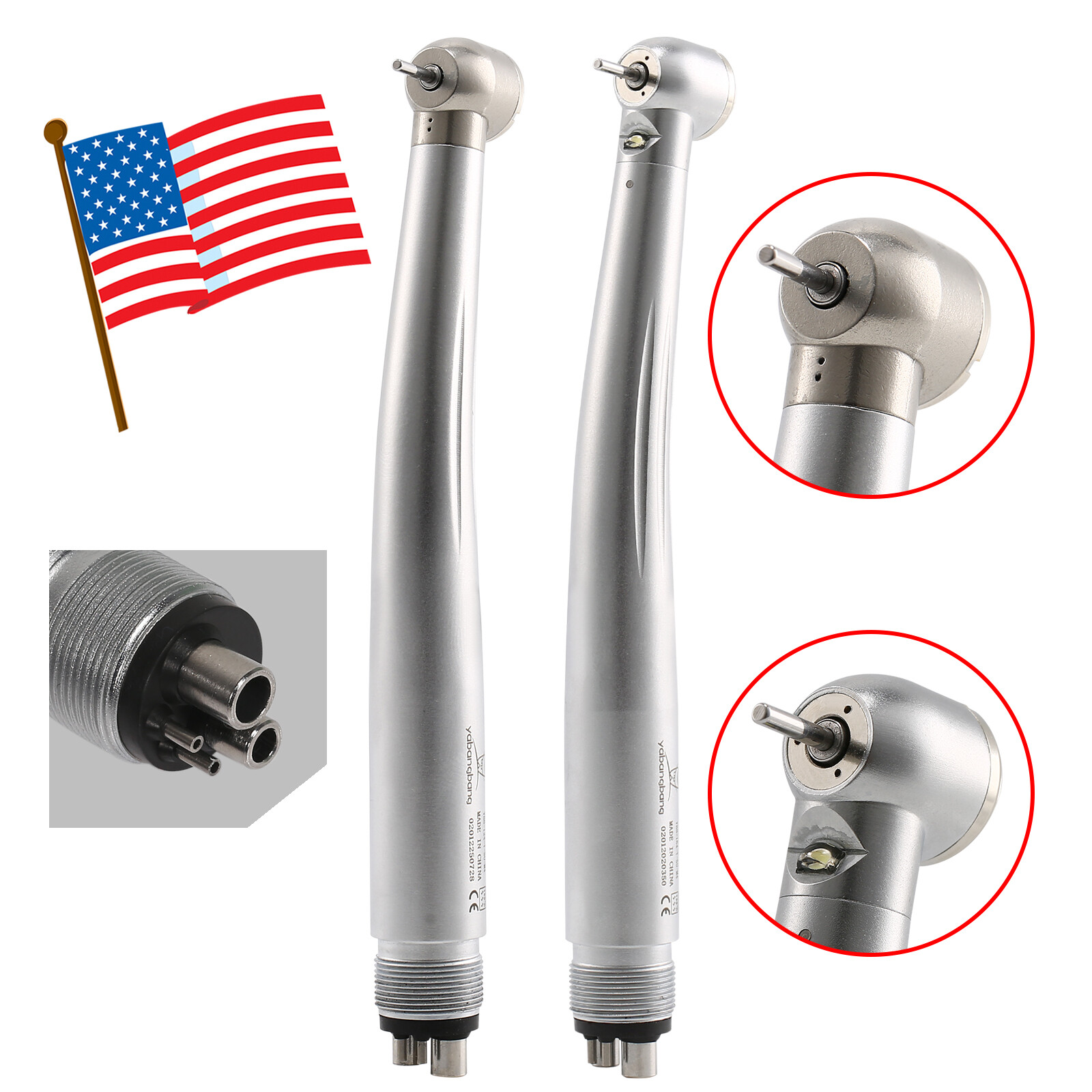 1-10 Yabangbang Dental (LED E-generator) High Speed Handpiece 4/2 Hole NSK Style