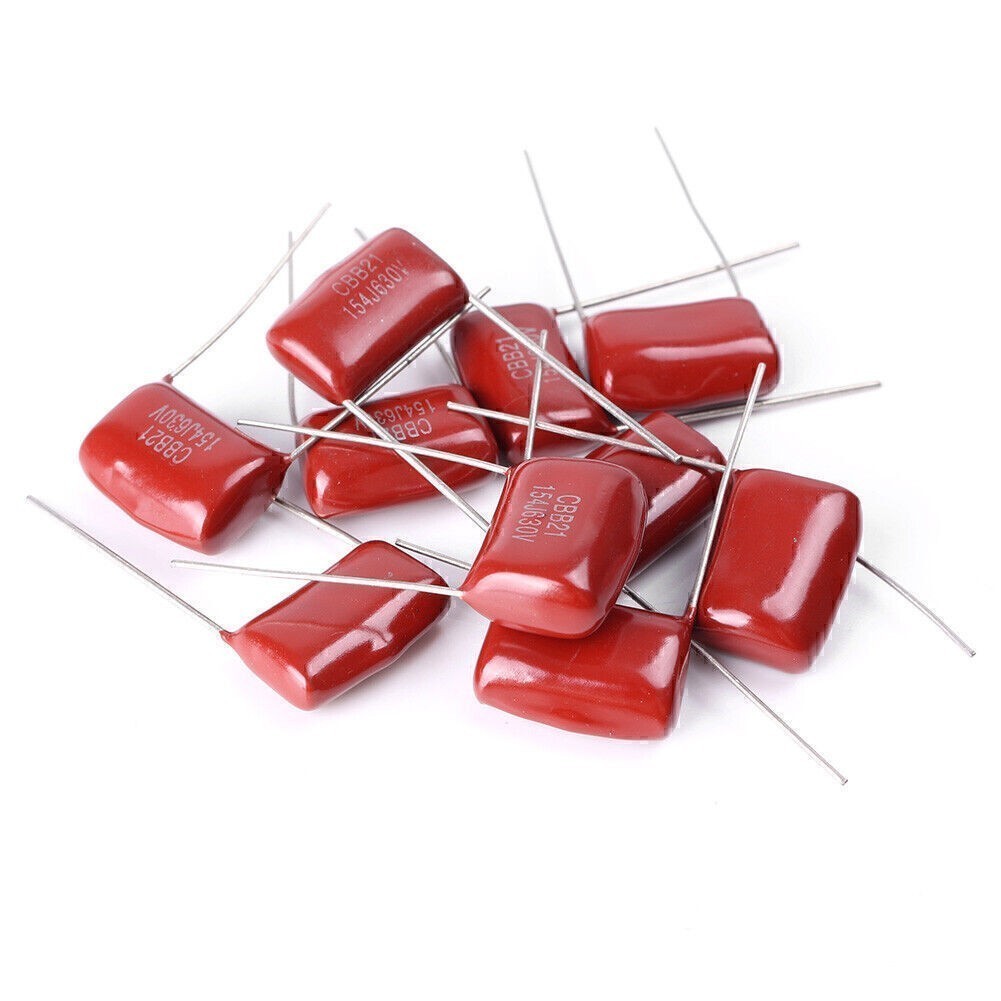 200 Pcs 630V 0.001uf~2.2uf CBB Metal Film Capacitors Assortment Kit 25 values