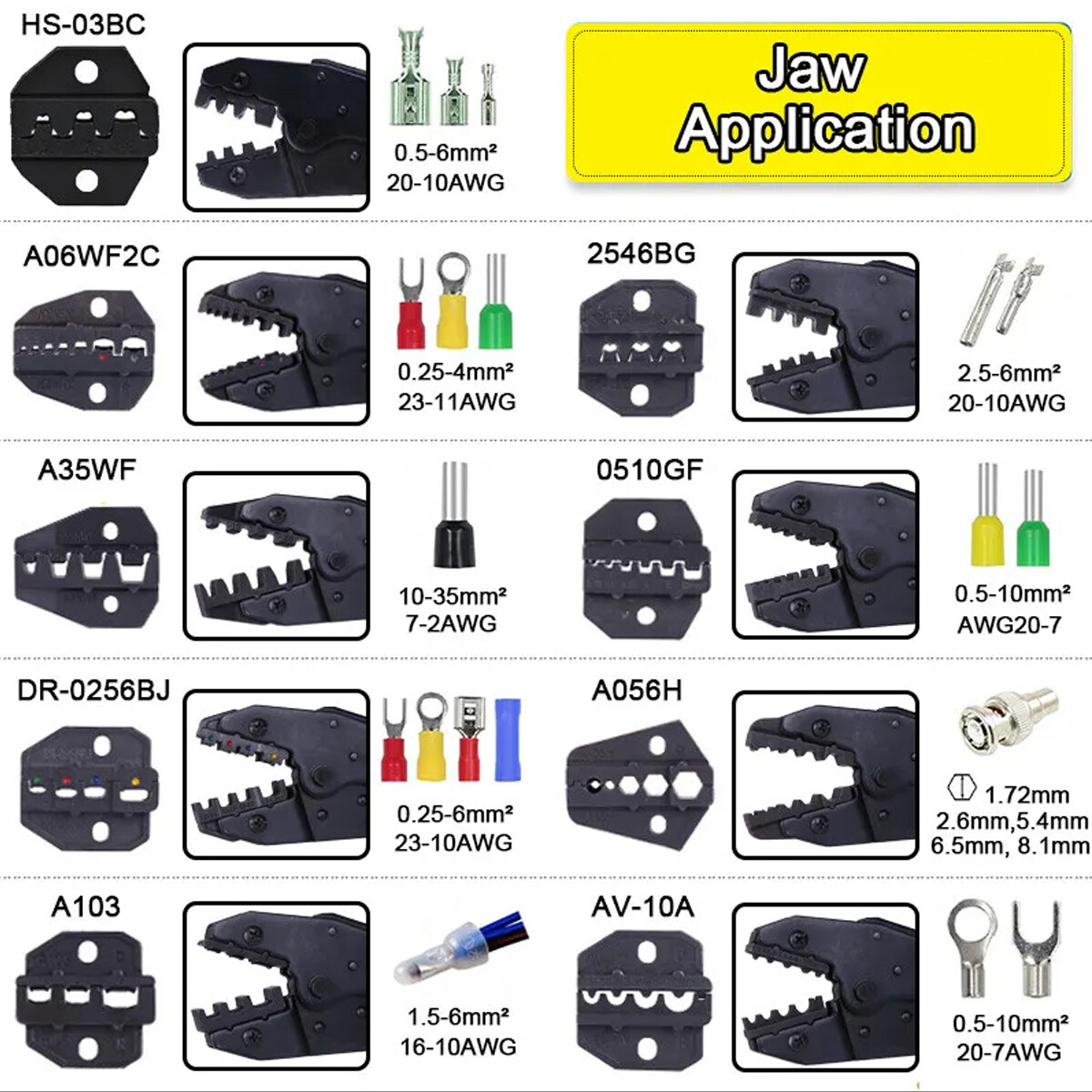 Ratchet Crimper Plier Crimping Tool Cable Wire Connectors Electrical Terminals
