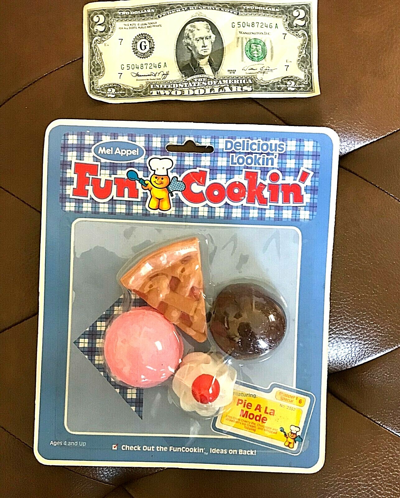 1987 NEW HONG KONG ● REALISTIC FAKE FAUX FUN FOOD● 4pc PIE ICE CREAM WHIP CREAM