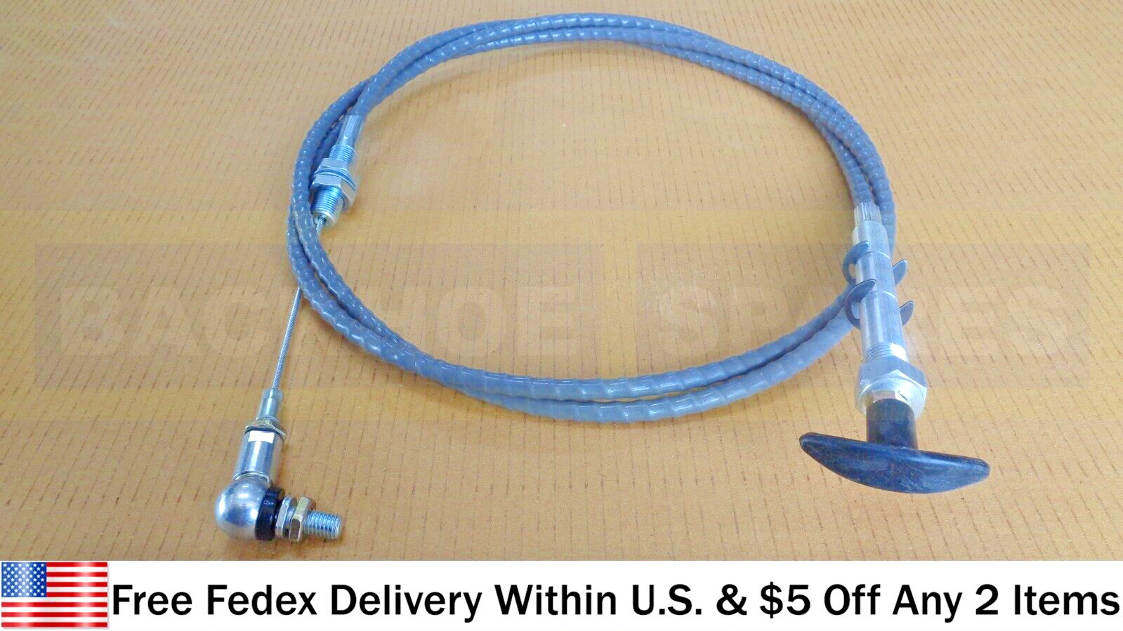 JCB PARTS – BOOM LOCK CABLE ASSEMBLY WITH KNOB (PART NO. 910/60106)