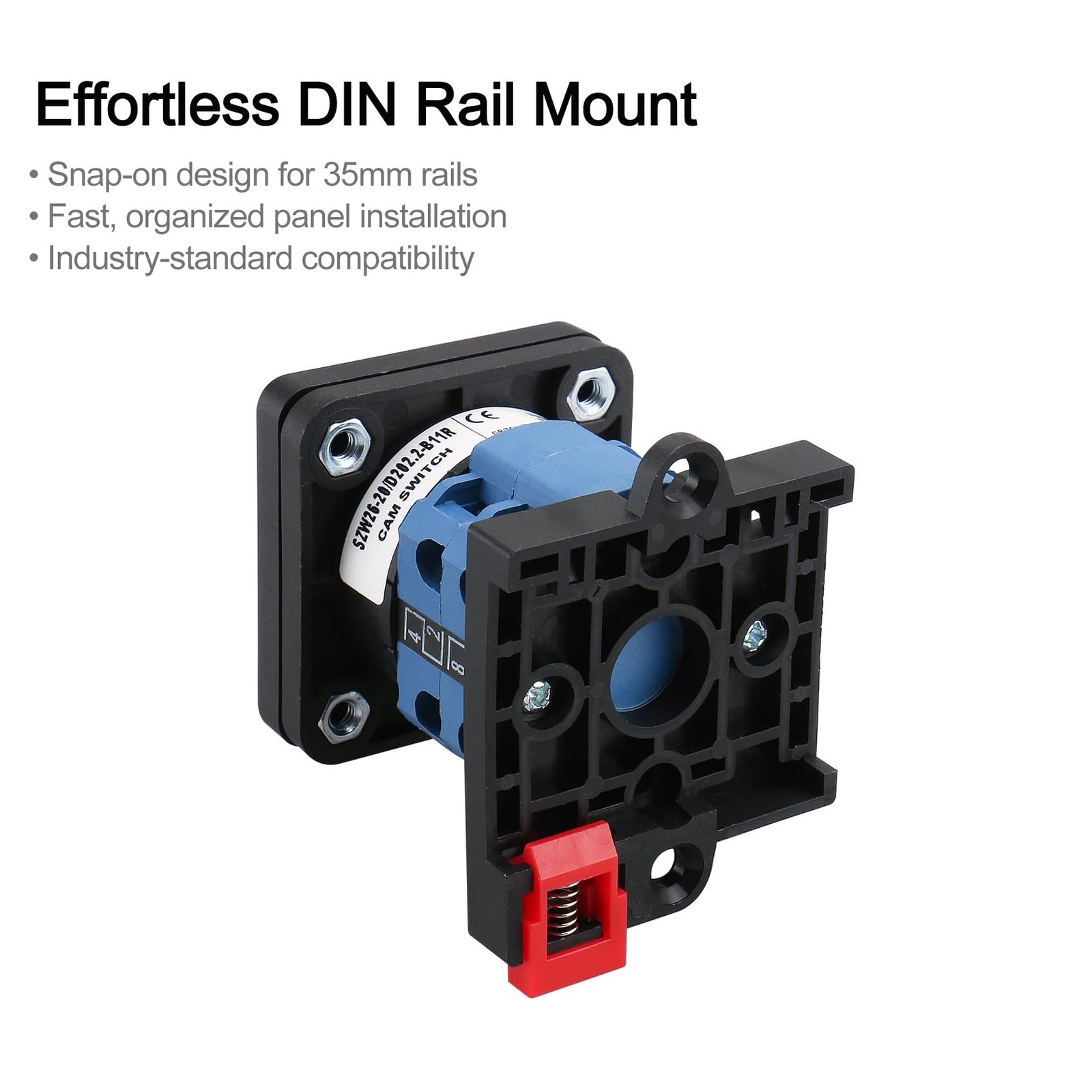 3-Position Rotary Universal Changeover Switch DIN Rail Mounted 35mm 660V 20A