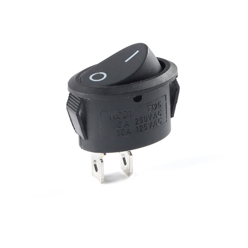 125V 10A KCD1 2/3 Position Oval ON/OFF Rocker Switch 2/3 Pin Black Red