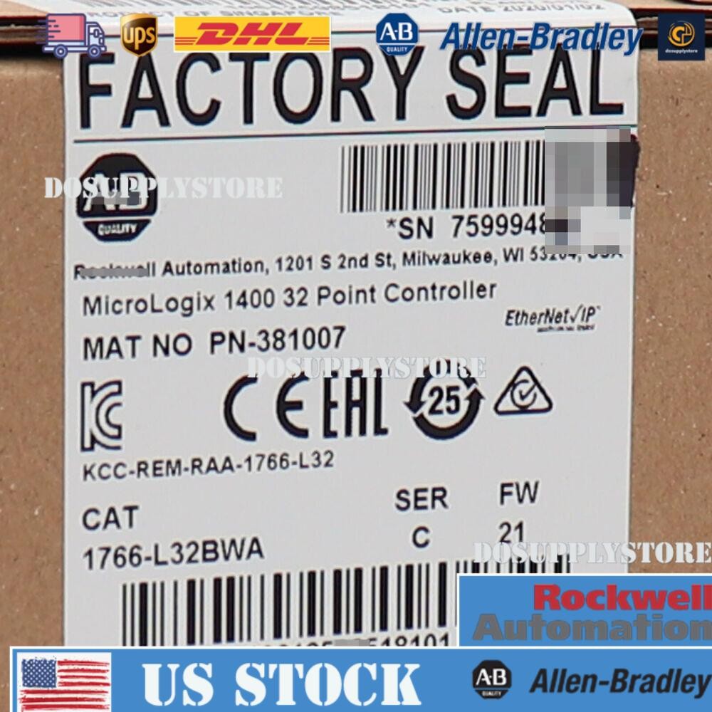 New Sealed AB 1766-L32BWA /C Micrologix 1400 32 Point Controller 1766-L32BWA
