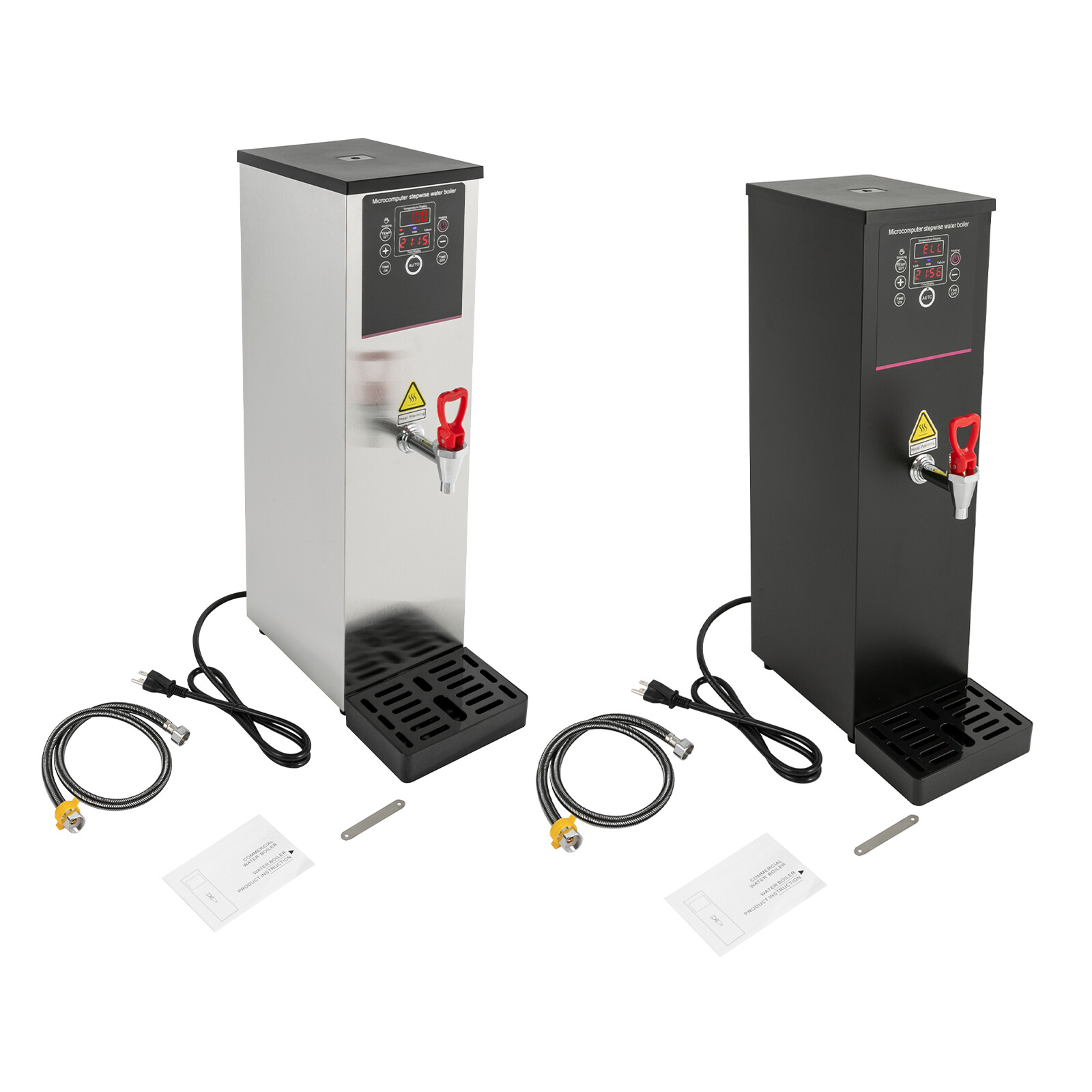 3.96gal Eletric Water Boiler Stainless Steel Hot Water Dispenser Black/Silver