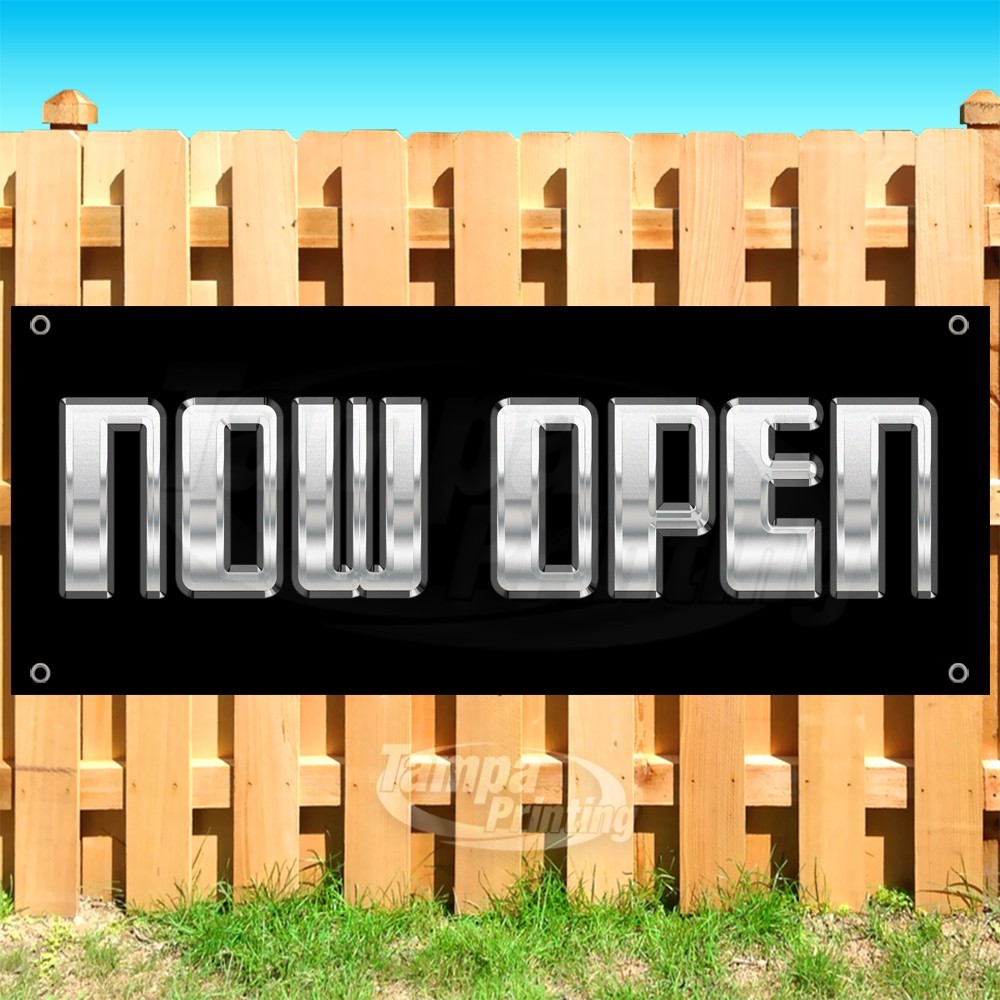 NOW OPEN Advertising Company Store Business Vinyl Banner Flag Sign USA SB11293