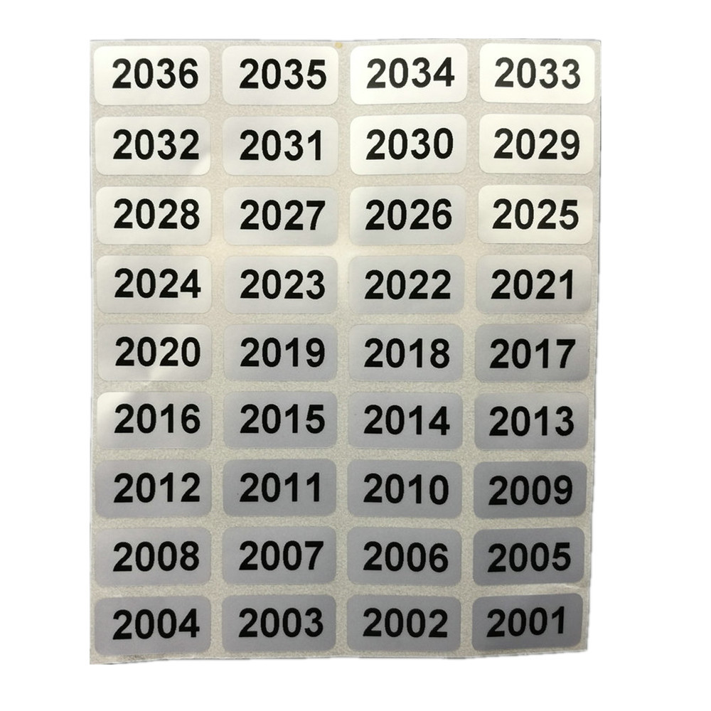 Consecutive Sequential Numbering Stickers 001 to 10000, Black on Silver Labels