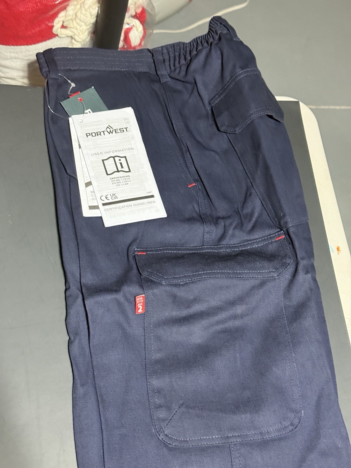 Portwest BZ31 Mens Safety Work Cargo Pants in Flame Resistant Bizweld ASTM NFPA