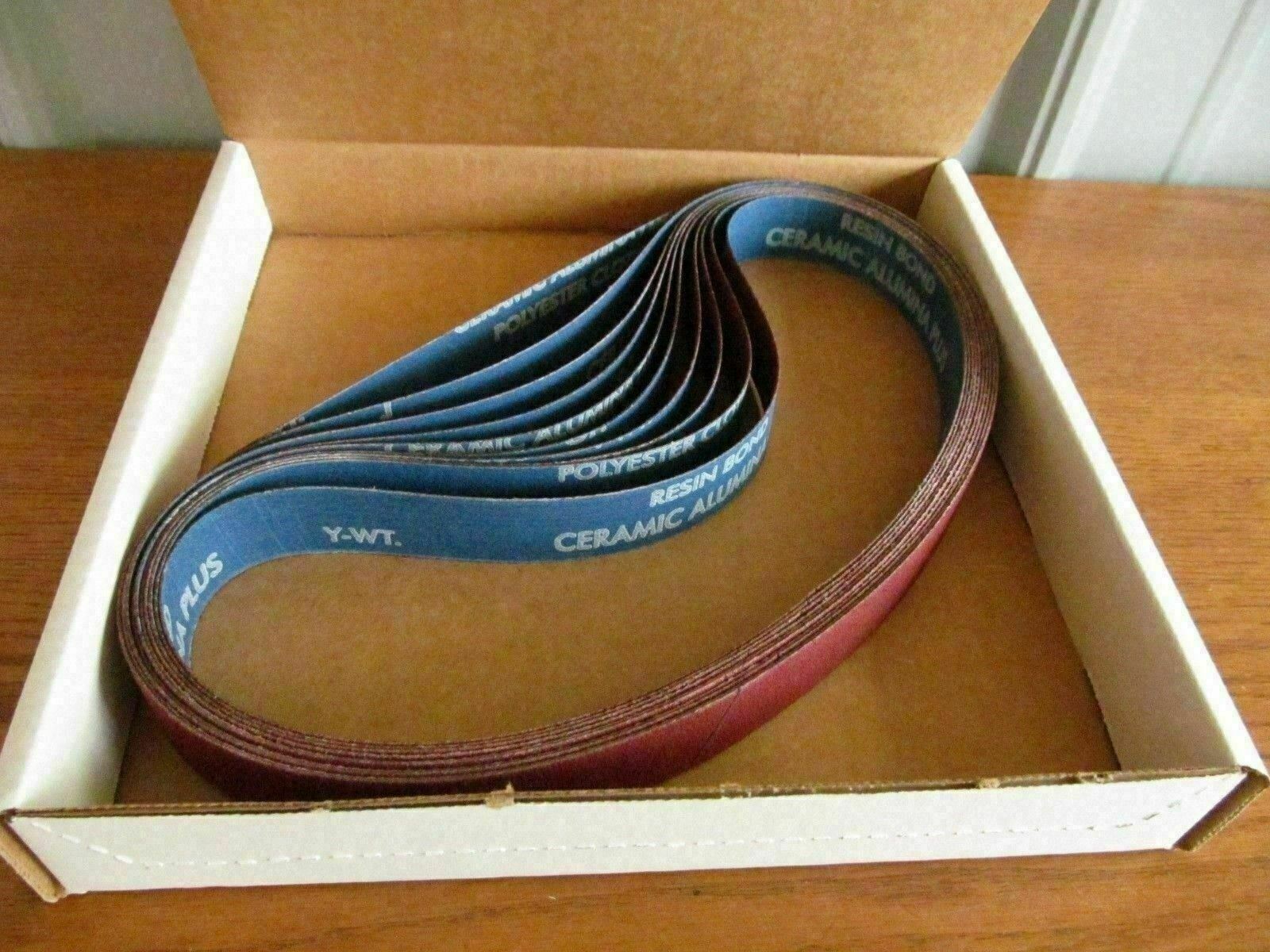10 Norton SG 1-1/8″ X 30″ Abrasive Sanding BELTS R981 Grit 80 plyweld (Z-31[x10)