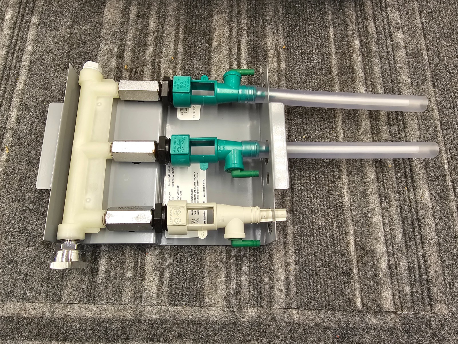 ECOLAB C&CLN 3VLV LLHS ASSY 3 Valve Chemical Cleaning Dispenser 9221-1785
