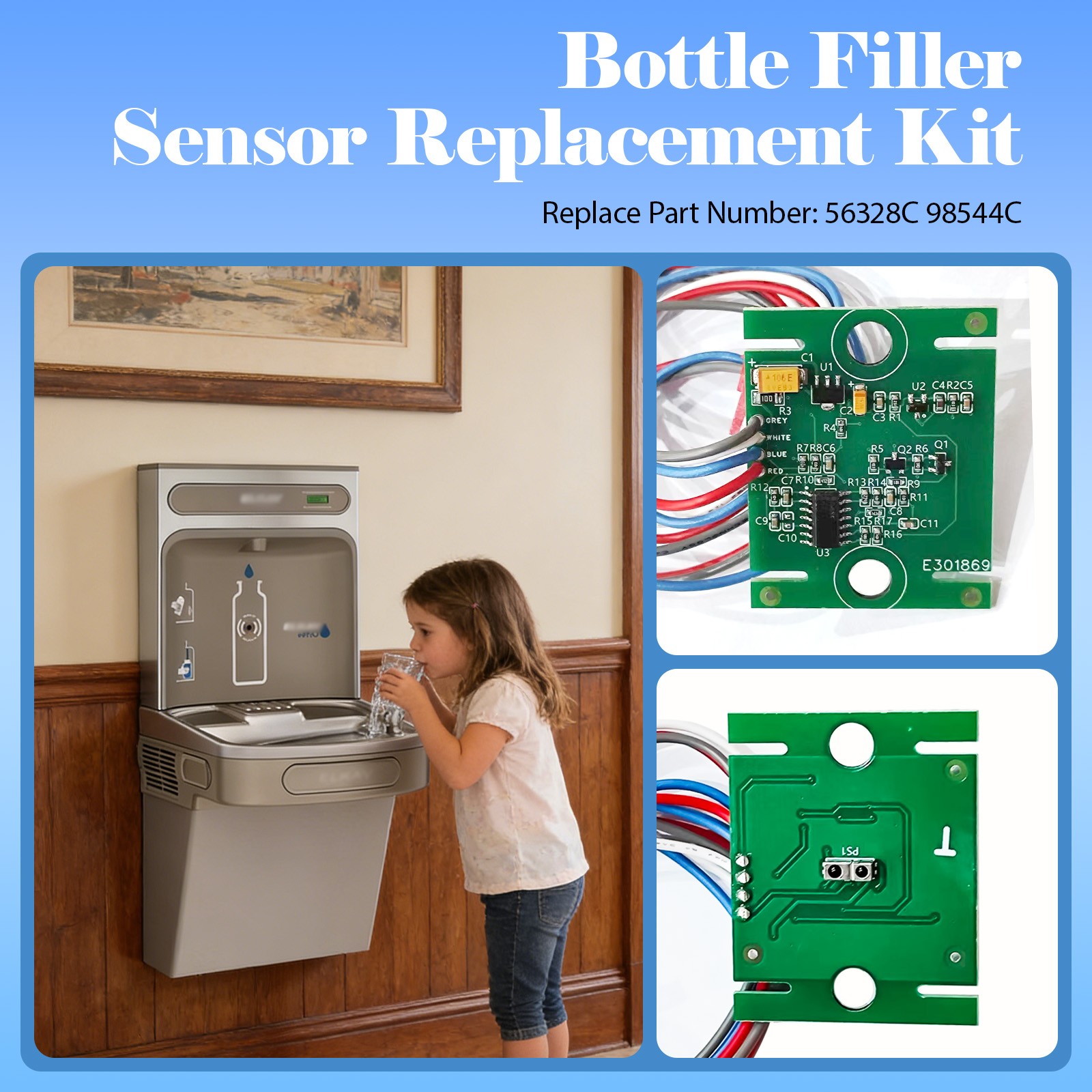 Water Resistant Motion Sensor 98544C for Elkay EZ H2O Drinking Fountain Water