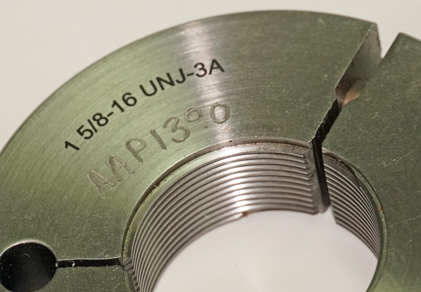 1-5/8-16 UNJ-3A Thread Ring Gage Set Go 1.5844 NoGo 1.5805 PMC Mercury USA