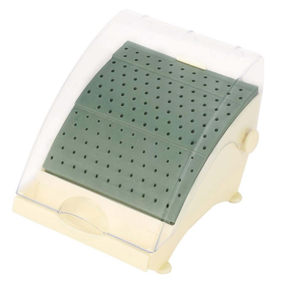 142 Holes Dental Bur Holder Disinfection Box, Bur Block Organizer with Cover NEW
