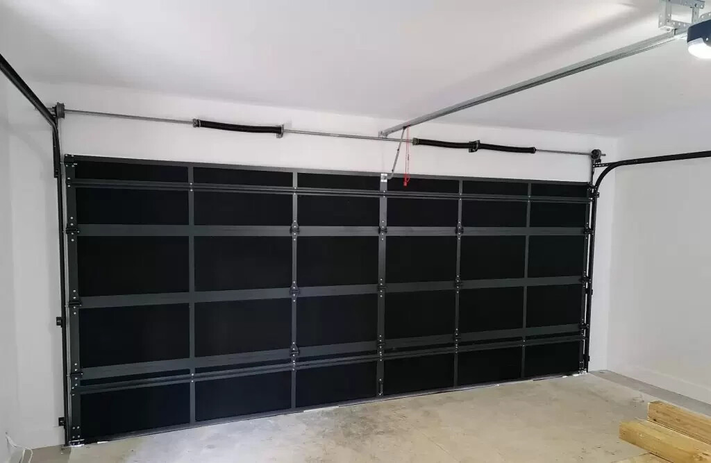 REFLECTIVE R8 BLACK POLY-FOAM GARAGE DOOR INSULATION KIT 2 CAR 16×7 16×8 (4 ROW)