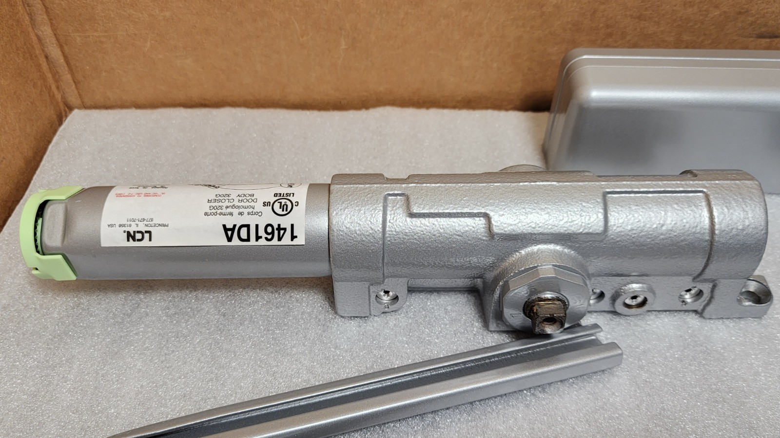 LCN 1461DEL Surface Mounted Door Closer W/Template Instructions TBWMS Alum Rw/Pa
