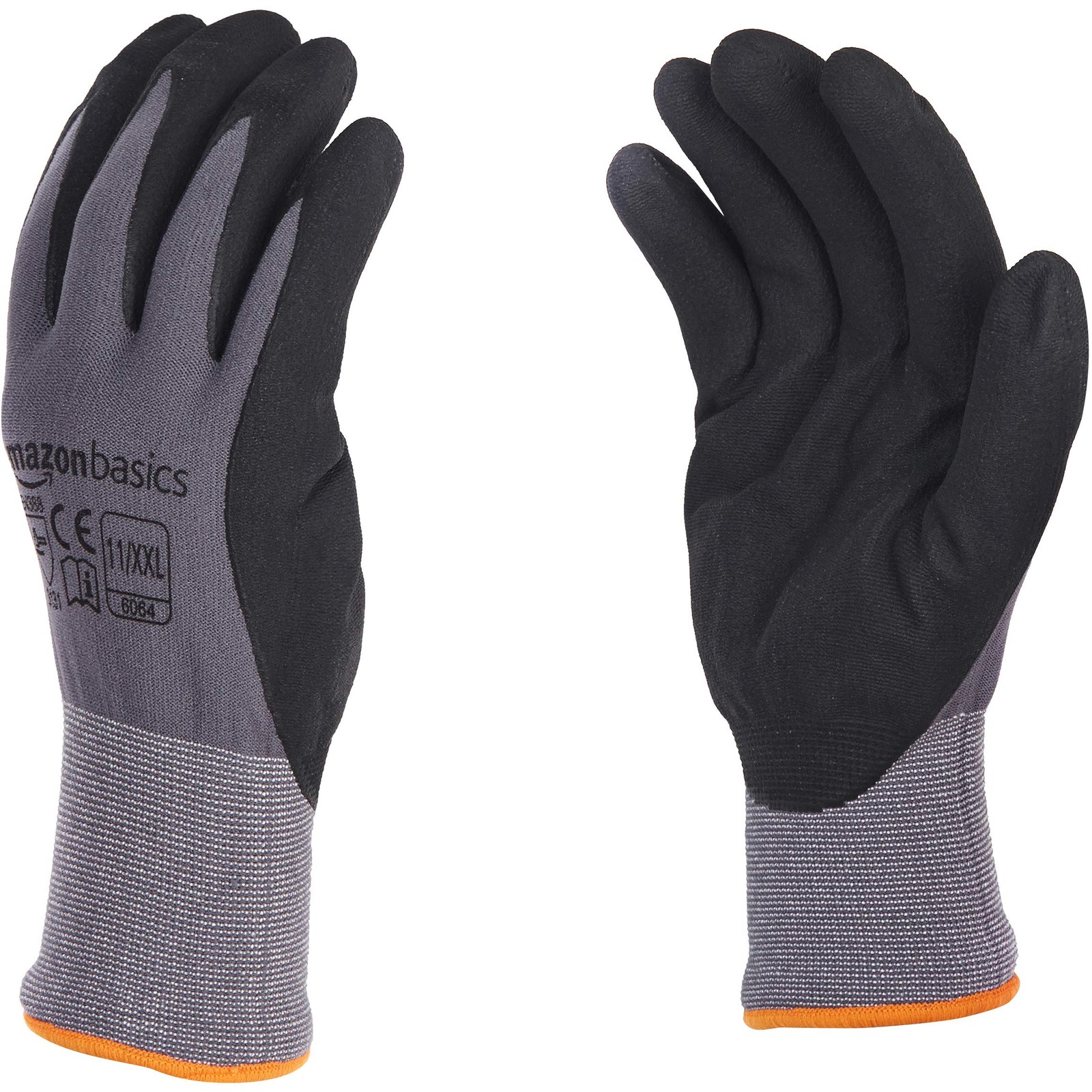 Retailer Basics Micro-Foam Nitrile Coated Work Gloves Nylon Liner Fiber Touch