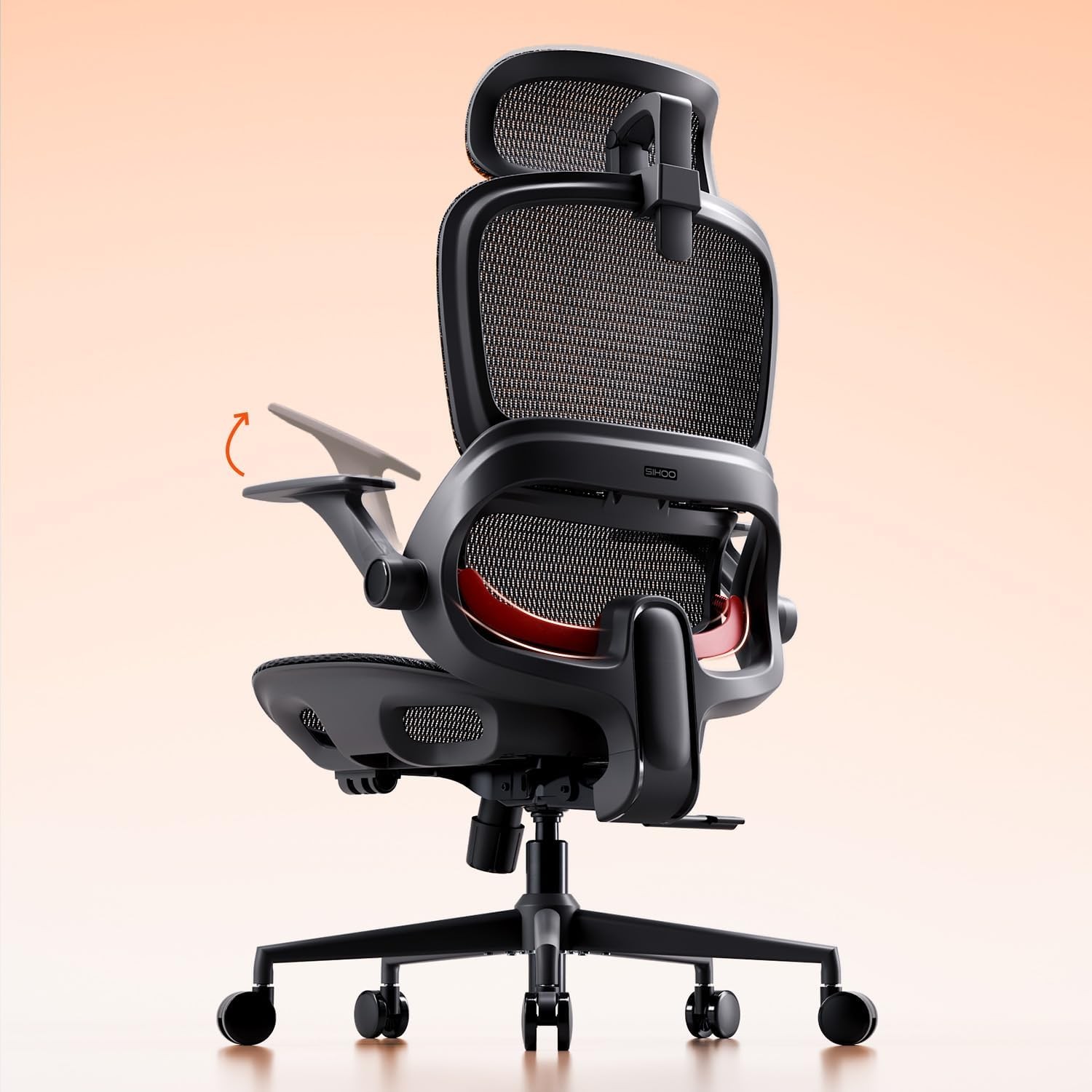 B100 Office Chair, Swivel Desk Chair for Long Hours, Grey