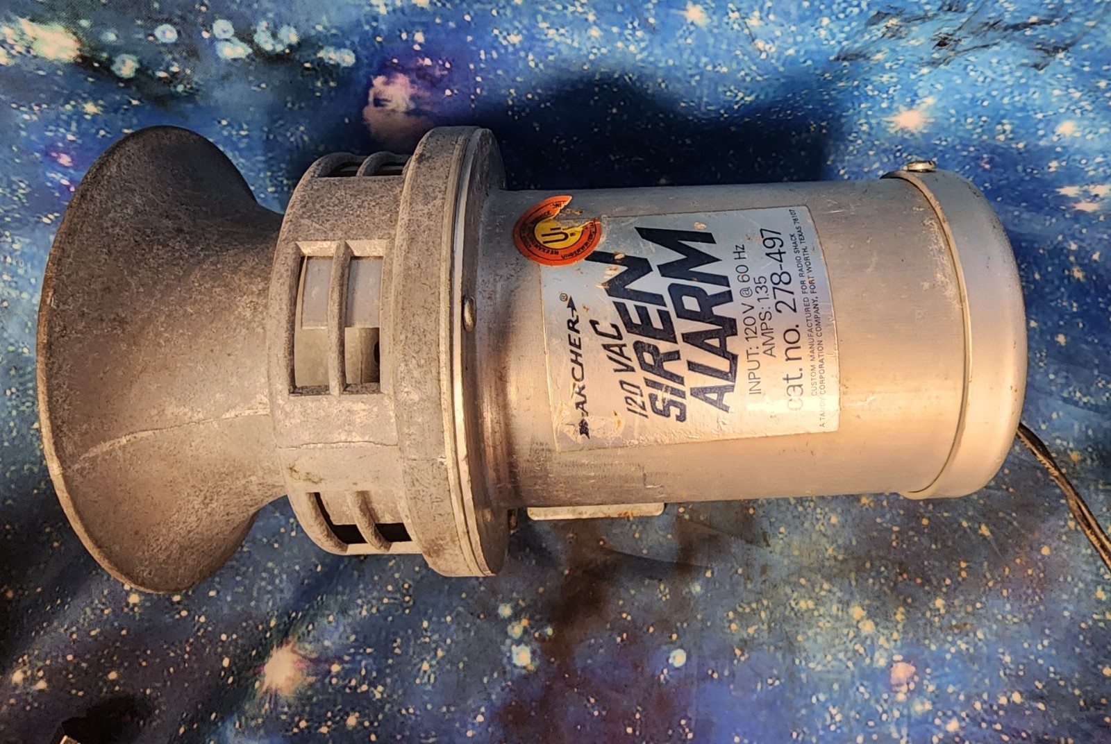 Vintage Archer 120 Volt Siren Alarm Horn. Working and Loud