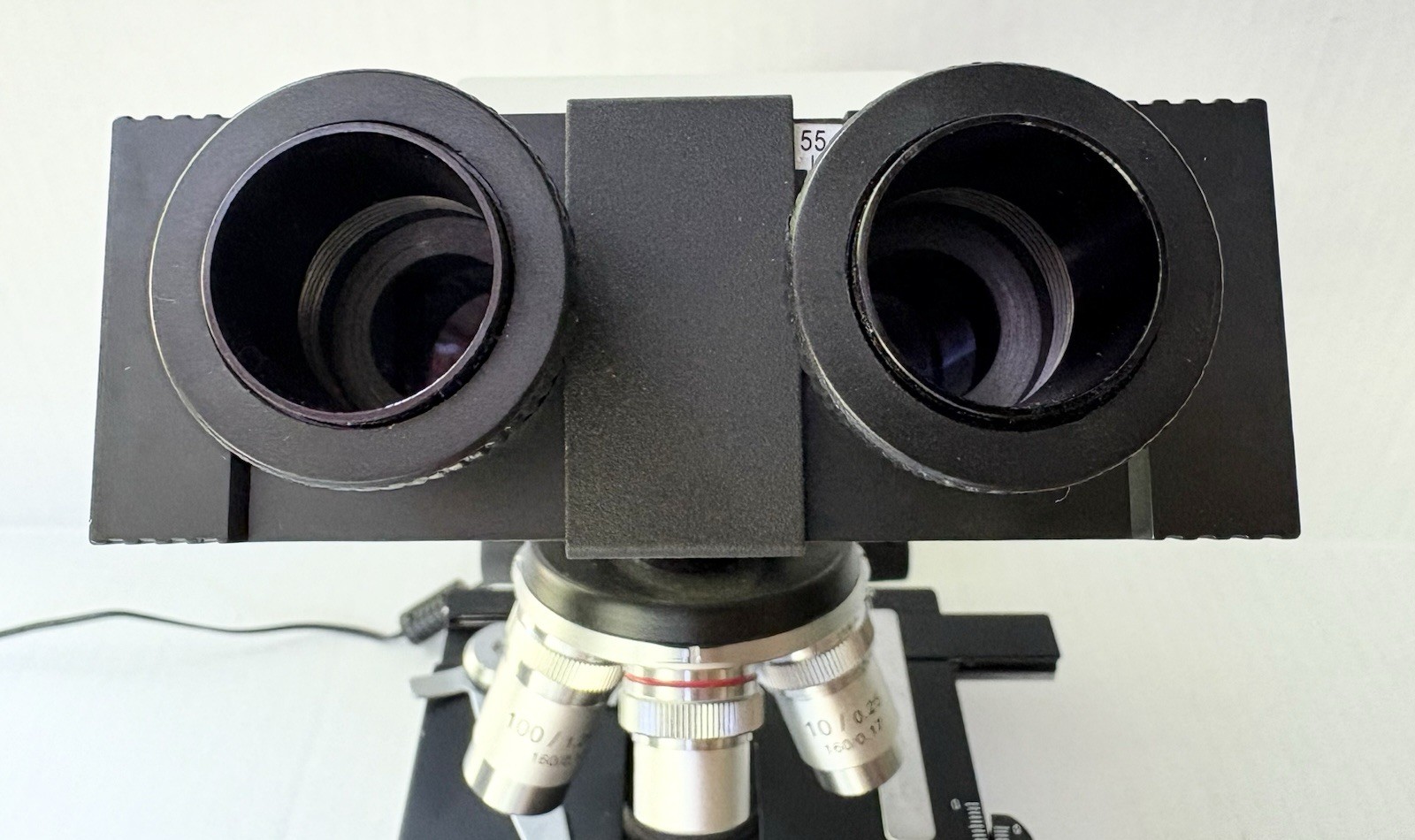 OMAX M82E Binocular Compound Microscope LED Mechanical Stage 4X 10X 40X 100X