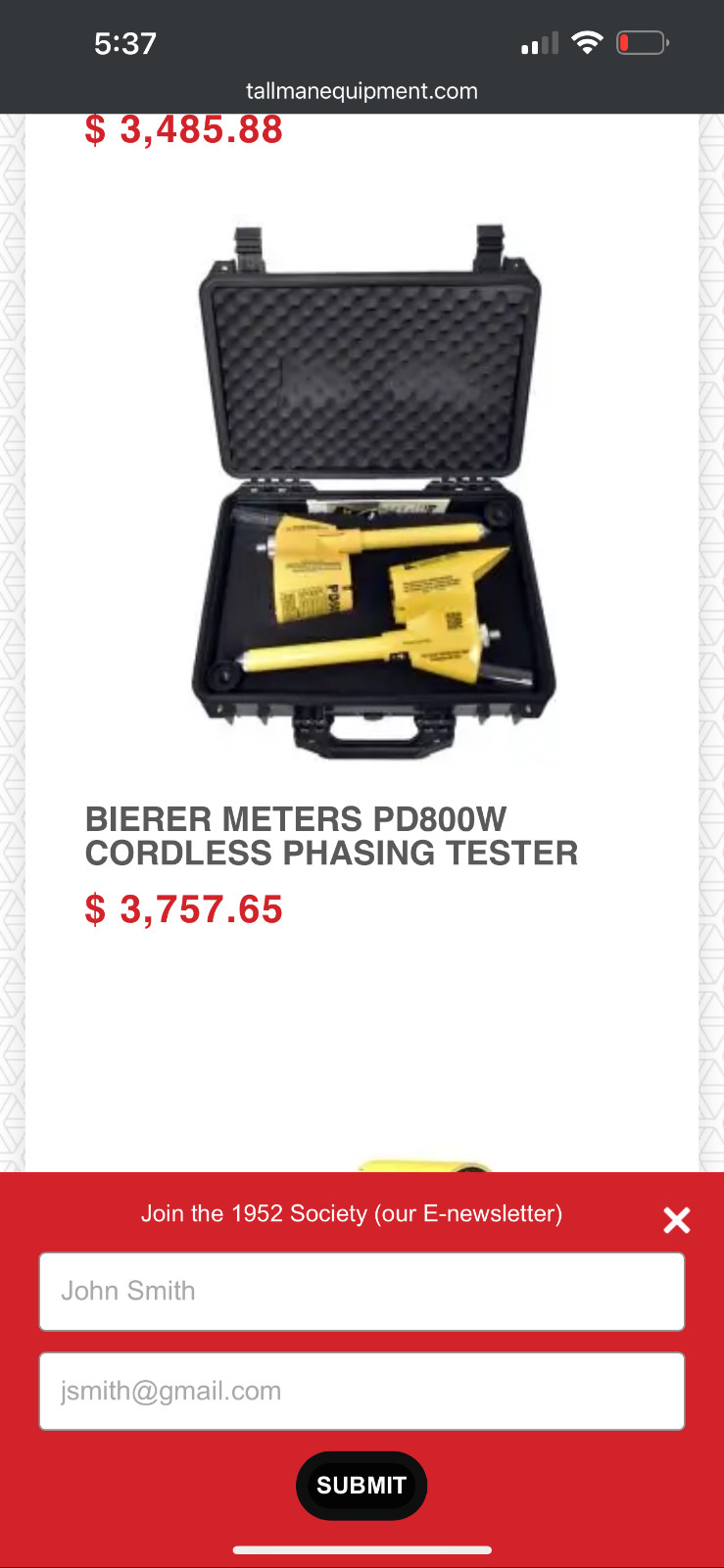 Bierer PD800W PD Series Phasing Meter, Cordless, NEVER USED