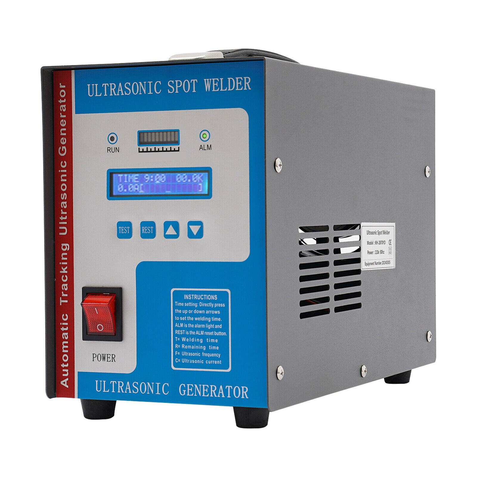 110V Portable Ultrasonic Plastic Welder Ultrasonic Spot Welding Machine 10in1
