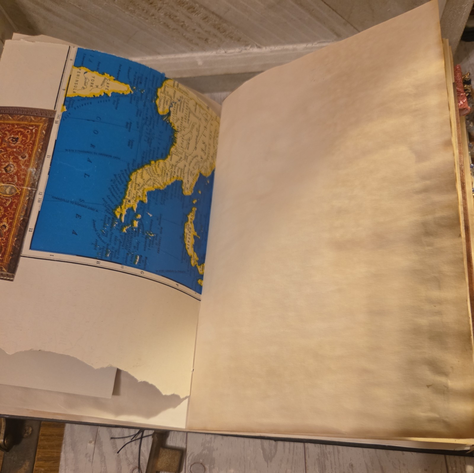 Fully Embellished Handmade World Traveler Themed Junk Journal 88 pages