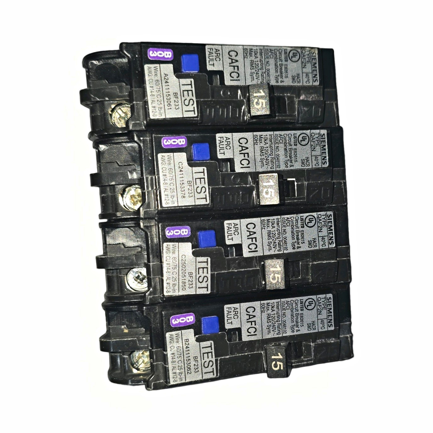 Siemens QA115AFCN 15A 1-Pole 120V Combination AFCI Plug-On Neutra