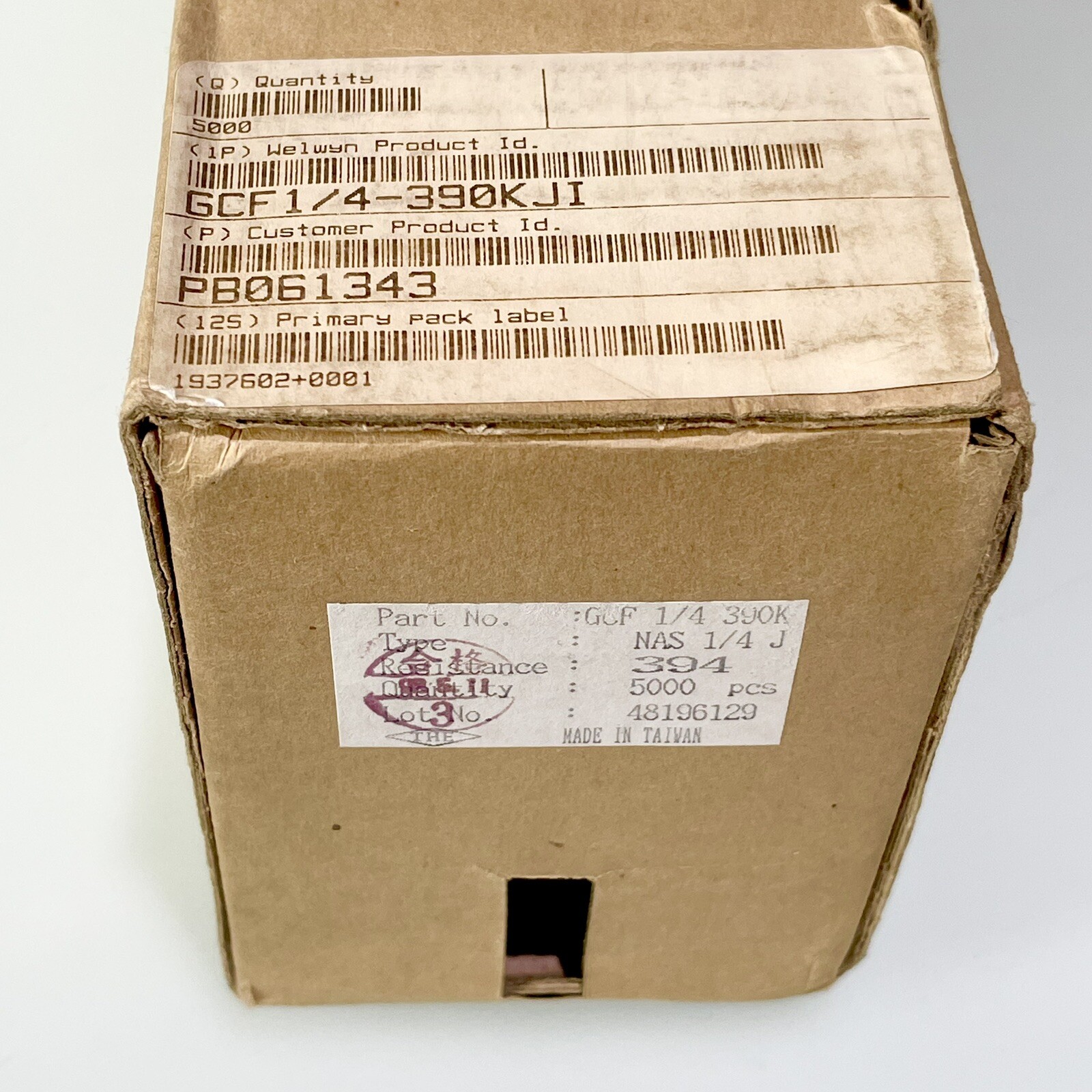 [10x] GCF1/4-390KJA5 WELWYN 390kΩ 1/4W 5% Carbon Film Resistor Axial