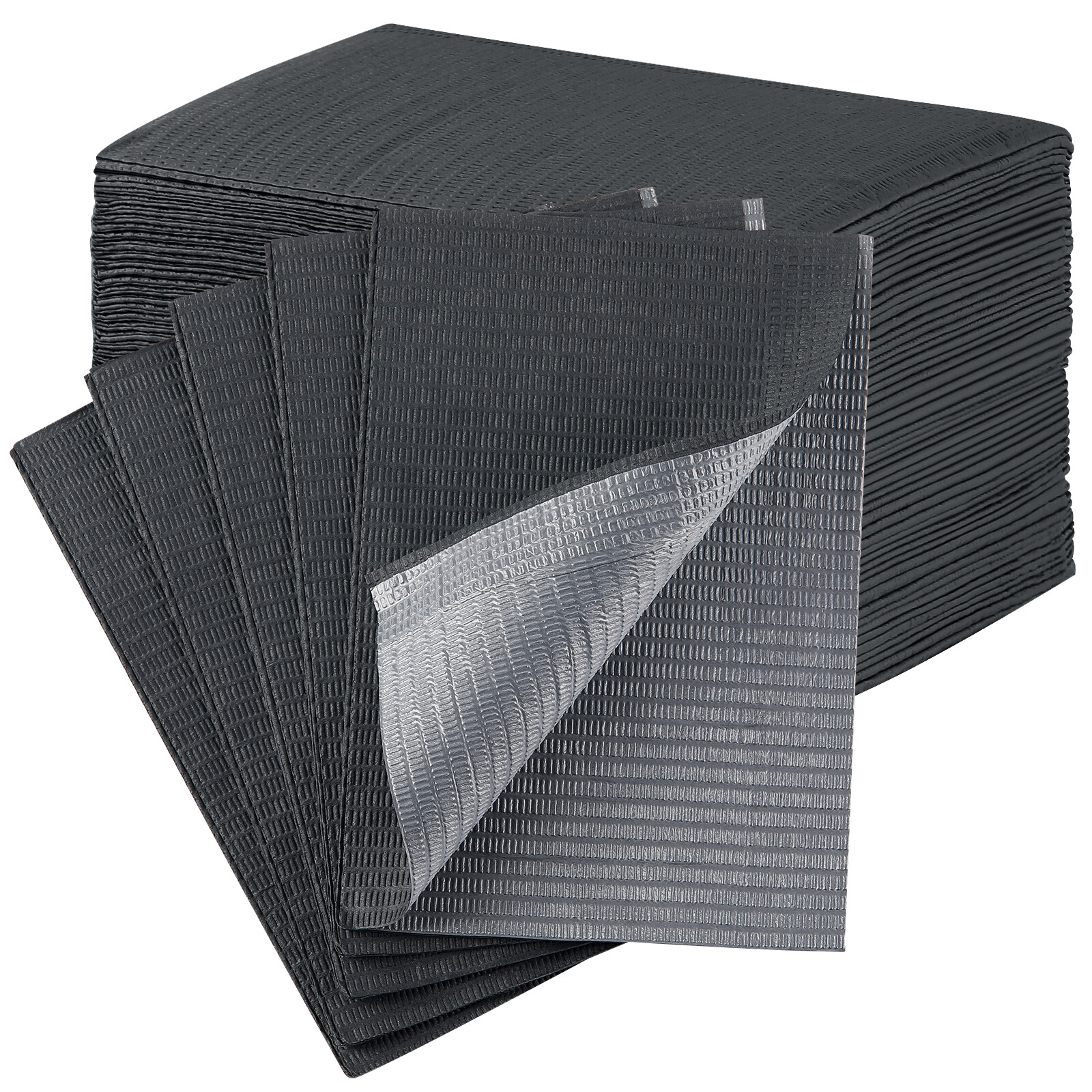 JMU Black Disposable Dental Bibs 13″x18″ 3-Ply Waterproof Tattoo Towel 50-500pcs