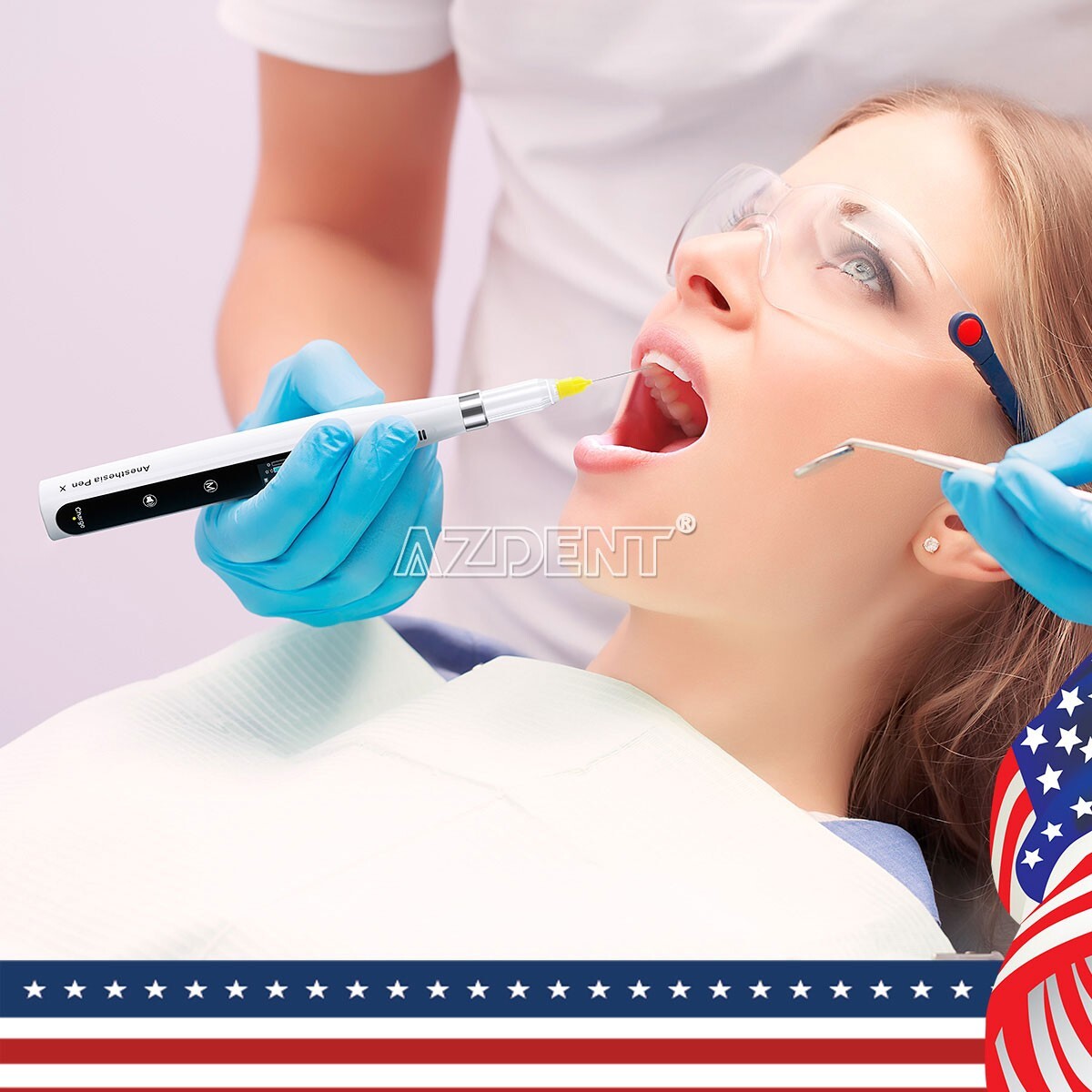 AZDENT Dental Painless Oral Local Anesthesia Delivery Device Injection Pen