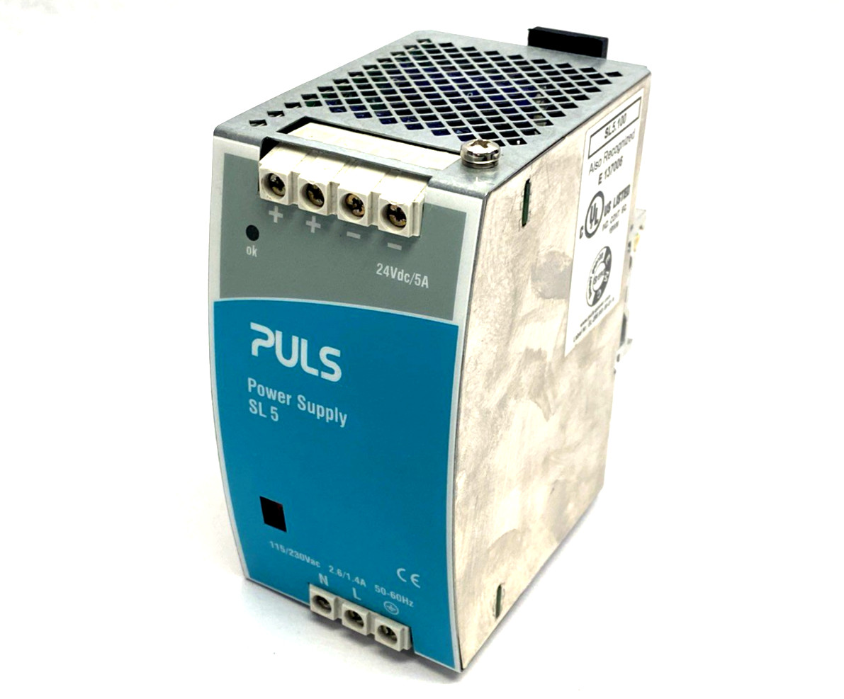 Puls SL5.100 Single Phase DIN Rail Power Supply 115/230VAC 24VDC 5A 120W