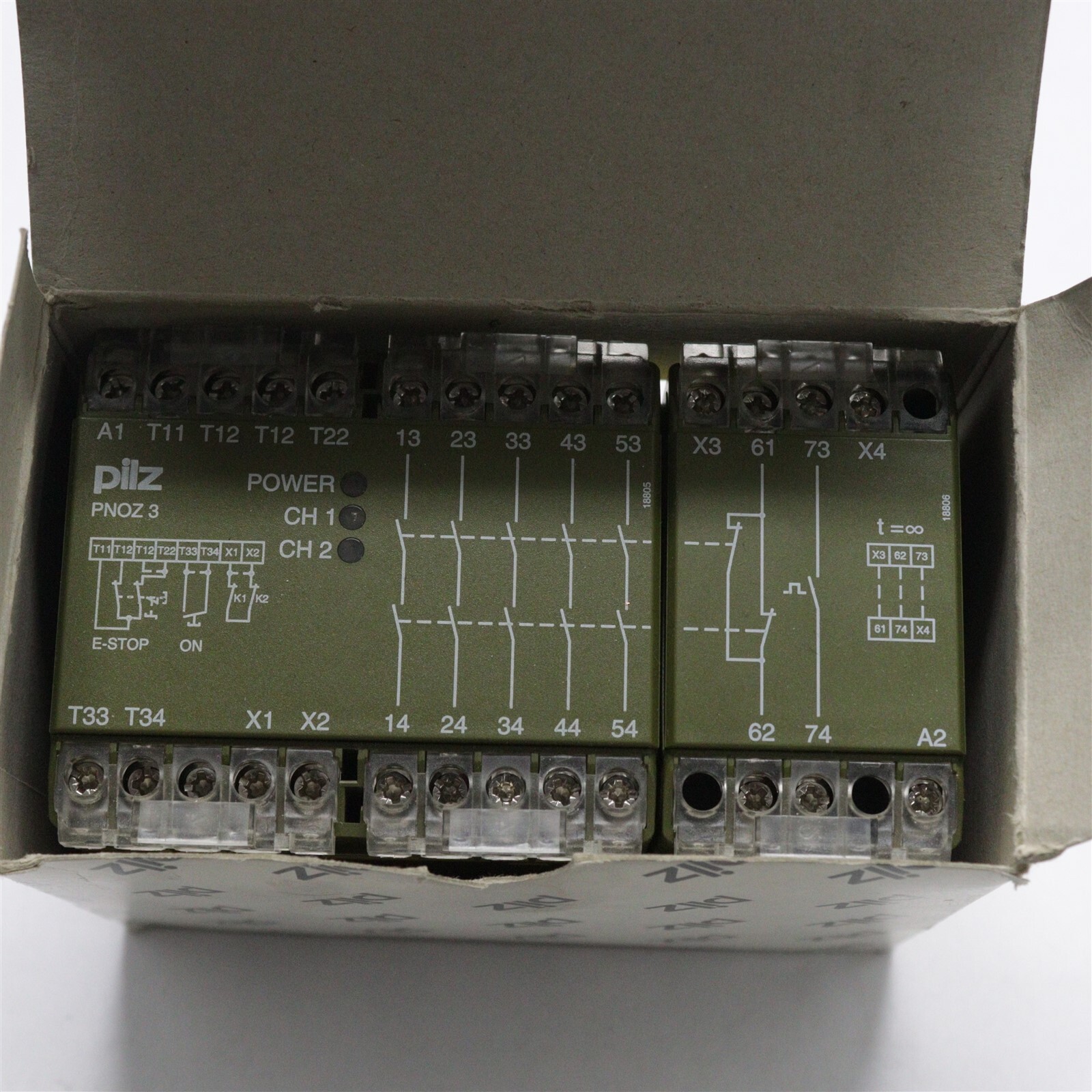PILZ SAFETY RELAY 474894 PNOZ 3 24VDC 5S1O